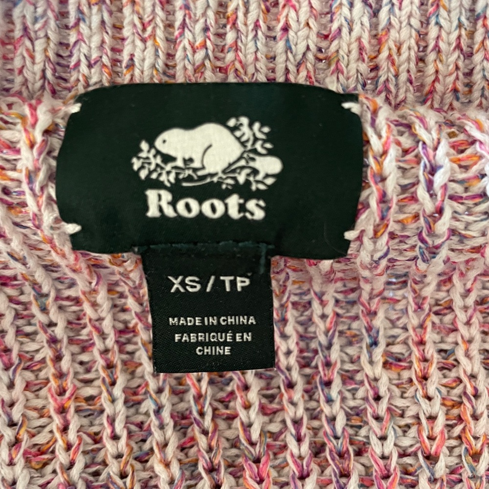 Roots Multicolor Knit Top - Pink, white & Purple